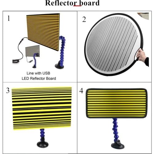 4 kinds of Strip Line Board Reflective Board for Dent Detection Hail Damage Repair with Ajustment Holder auto repair tool