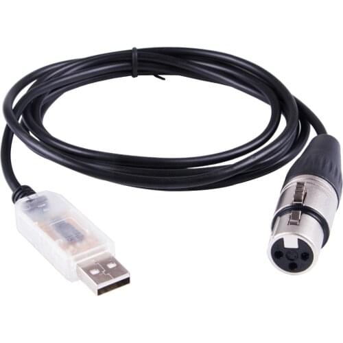 Usb To Dmx Interface Adapter Stage Lighting Disco Light Dj freestyler Art-net Software Party Lights Cable Led Dmx 512 Cable