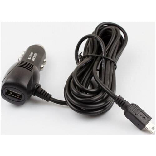 Driving recorder GPS navigator car charger T-mini USB interface 3.5meters 5V2A with USB extension cable wire harness
