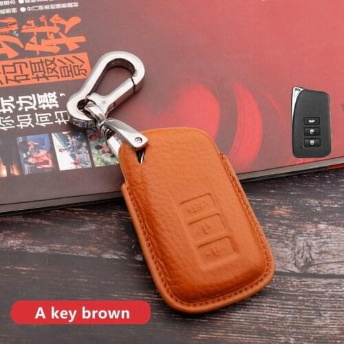 Car Genuine Leather Key Case Cover Wallet For Lexus 2016 2017 2018 2019 IS ES GS NX RX LX GS GX Remote keyless Car Stlying