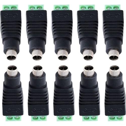 DC Female to AV Screw Terminal Block Connector 10pcs kit for Power Adapter/CCTV
