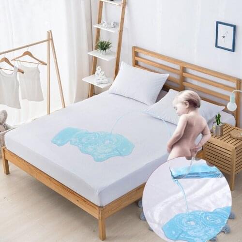Cotton Waterproof Bed Cover Hygroscopic Breathable Mattress Protector Cover for Bed Protection Pad Cover Anti-mite Bedspread