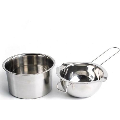 Double Boiler Pot 1 Set Stainless Steel Chocolate Pot Safe Nice Chic Fine Cheese Melting Pot Chocolate Melting Pot