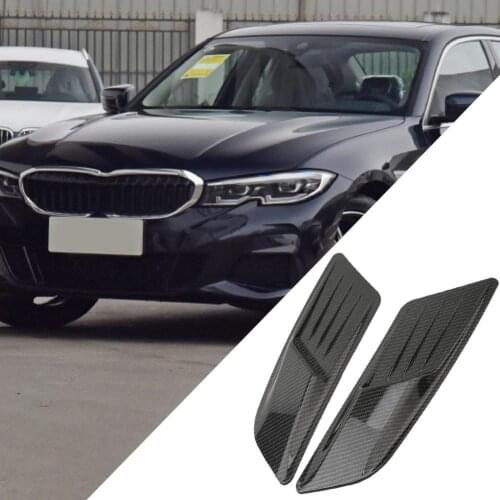 2Pcs Cool Black Air Outlet Sticker High Strength Corrosion Resistant ABS Anti-slip Air Outlet Sticker for Vehicle Car Accessory
