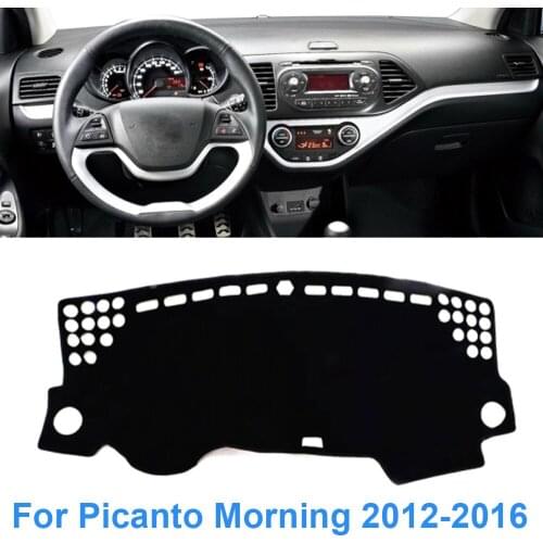 For Picanto Morning 2012-2016 LHD RHD Car Dashboard Cover Dash Mat Dashmat Mats Sun Shade Pad Instrument Platform Carpet