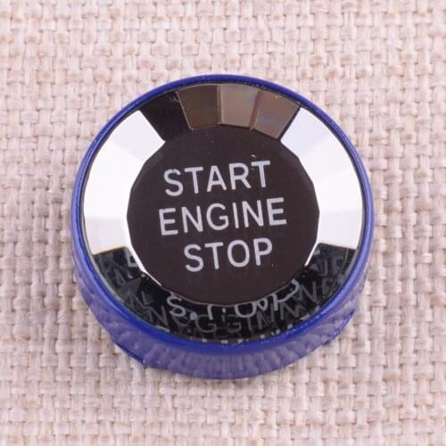 Blue Crystal Car Engine Start Stop Button Cover Fit for BMW E Chassis E87 E90 E91 E92 E93 E60 E84 E83 E70 E71 E72 E89