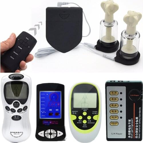 Multi-function Electric Shock Nipple Sucker Nipple Clamps Body Massager Electro Medical Themed Sex Toys For Man Woman