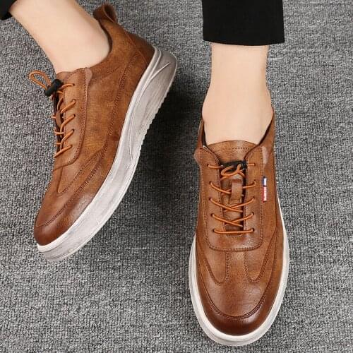 New Brand Autumn Spring Men Fashion Casual Shoes High Quality Leather Shoes Designer Flats Breathable Loafers Sneakers Moccasins