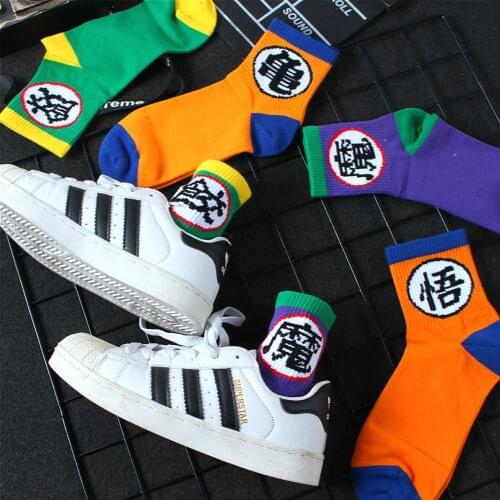 Men Women Winter Cartoon Son Goku Anime Socks Harajuku Fashion Trends Street Cosplay Socks Funny Cute Cotton Crew Couples Socks