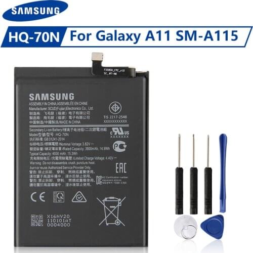 Original Samsung Battery HQ-70N For Samsung GALAXY A11 A115 SM-A115 Genuine Battery 4000mAh