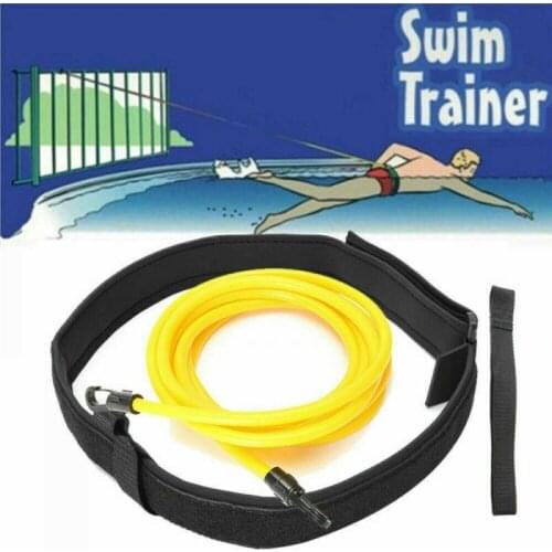 Adjustable Swim Training Resistance Elastic Belt Swimming Exerciser Safety Rope Latex Tubes Swim Tether Elastic Rope Band