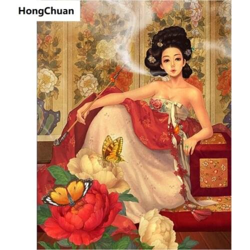 Retro personalitybeauty 5D DIY square/round diamondpainting mosaicdiamond embroiderymural cross stitchneedlework home decoration