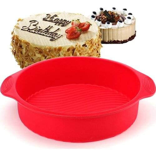 Cake Molds Silicone 9 inch Kitchen accessories Bakeware Non-Stick Heat-Resistant Mousse Chiffon Ice creams Red Blue Round Tools