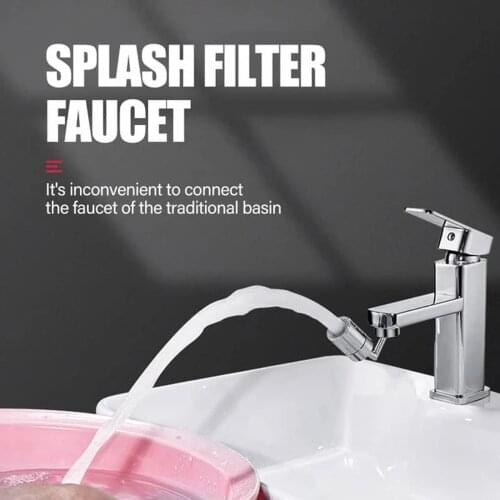 Faucets Extender 720°Rotatable Universal Splash Filter Faucet Sprayer Head Flexible Bathroom Kitchen Tap Extender Adapter