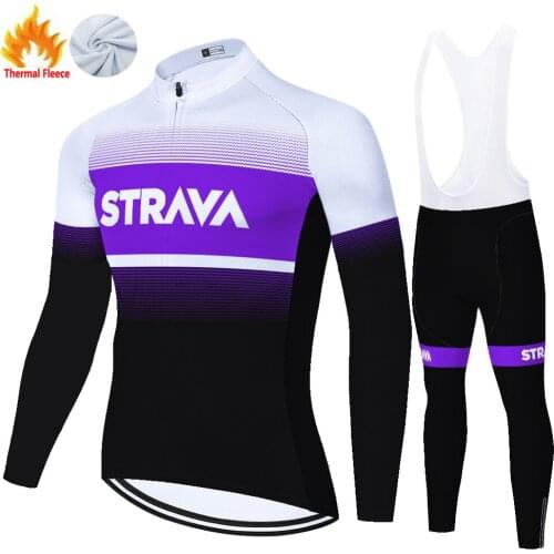 Strava Winter Thermal Fleece Jersey Koszulka Rowerowa Meska Camisa Masculina Completo Ciclismo Masculino Ropa Ciclismo Hombre