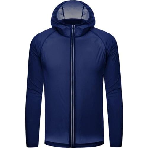 Windproof Ultra-Light Windbreaker Top Running Coat Reflective Zipper At Night Uvproof Men Women Hiking Jackets Cycling
