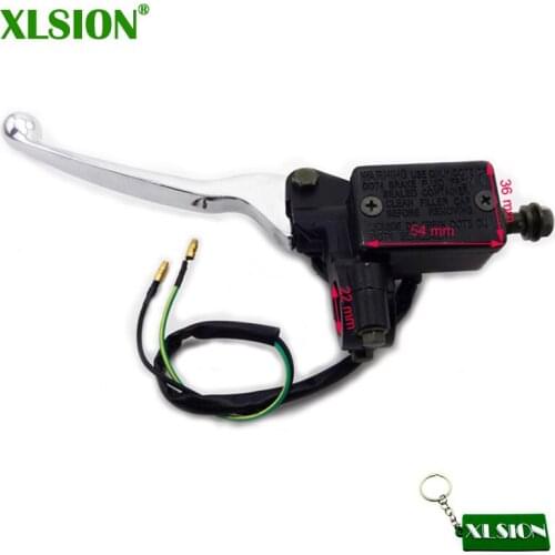 XLSION Left Side Hydraulic Master Cylinder Brake Lever For 50cc 110cc 125cc 150cc GY6 ATV Quad Dirt Bike Moped Scooter