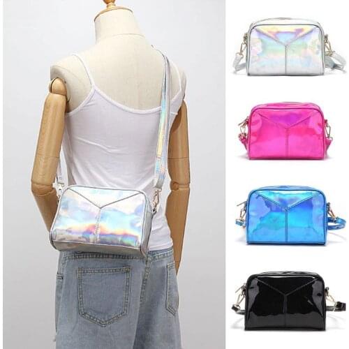 Women Shoulder Bags Leather Holographic Evening Handbags Hobo Messenger Crossbody Bag