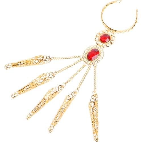 1pc Womens Girls Belly Dance Dancing Finger Indian Thai Finger Golden Jewelry