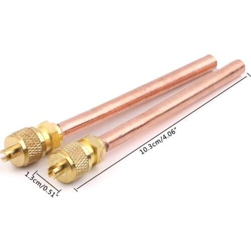10pcs Air Conditioner Refrigeration Access Valves 6mm OD Copper Tube Filling Parts Mar28
