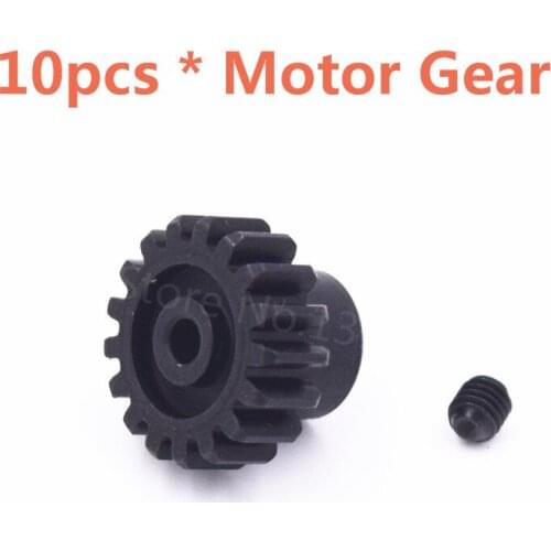 10Piece RC Car Wltoys Upgrade Metal Motor Gear 17T Spare Parts For 1/18 Scale Models A949 A959 A969 A979 k929 Remote Control Car