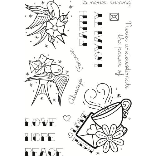 11x16 Fresh flowers New Transparent Clear Rubber Stamp Sheet Cling Scrapbooking Photo Album PaperCard DIY Craft