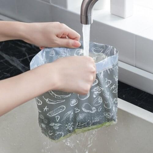 20 Pcs Household Self-standing Drain Bag Dry Wet Sink Garbage Bags Kitchen Food Residue Filter Mesh Container Sink Anti-clogging