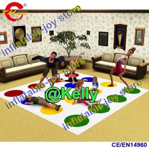 4x4m giant twister game twister carpet, carnival interactive games carpet for sale, easy carry pvc tarpaulin durable twister mat