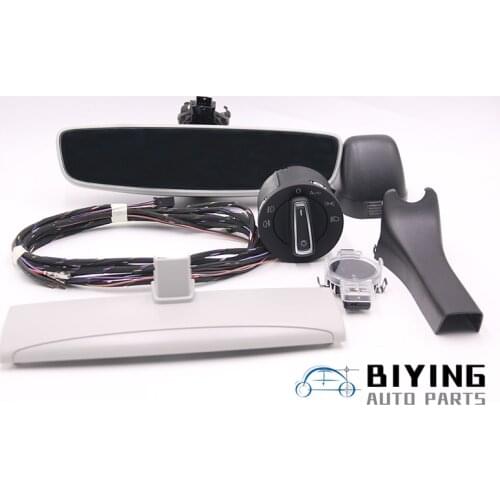 Auto headlight switch+Rain Light Wiper Sensor Dimming Rear View Mirror For VW Golf 7 MK7
