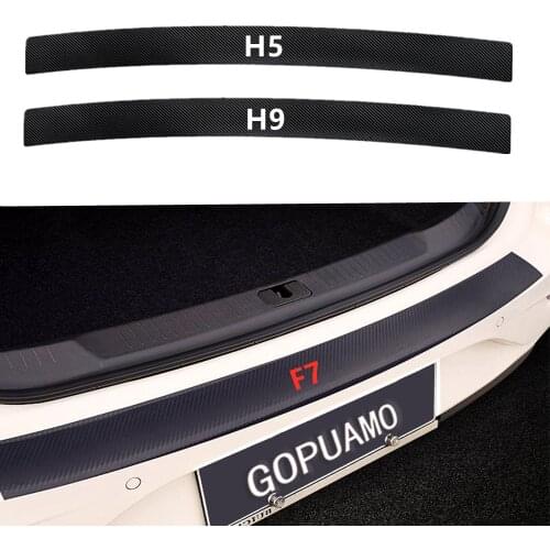 Car Carbon Fiber Vinyl Sticker Auto Rear Bumper Trunk Protector Guard Decal For HAVAL H5 H6 H7 H9 F7 F7X car sticker