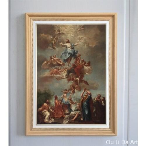 Free shipping classical religious figures angels Jesus heaven canvas prints oil painting on canvas wall art decoration picture