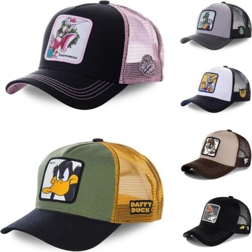 High Quality Saint Seiya Cartoon Mickey Disney Anime Snapback Baseball Cap Men Women Hip Hop Dad Mesh Trucker Hat Dropshipping