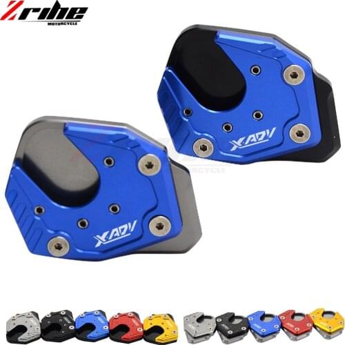 Motorcycle CNC Alunimun Side Stand Enlarge Plate Kickstand Extension Pad For Honda X-ADV XADV 2017 2018 blue