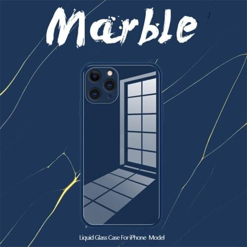 Original Liquid Silicone Tempered Glass Case For iPhone 12 Pro 11 X Xs Max Xr 8 7 Plus SE 2020 13 Mini Hard Back Phone Cover