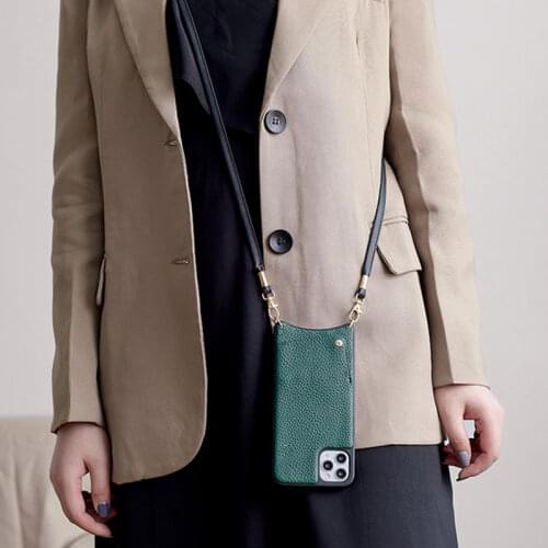 PU Leather Card Wallet Crossbody handbag Phone case For iphone 12 11pro max XS MAX XR 7 8 PLUS Strap Short Chain Bag Phone Cases