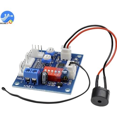 NTC 3950 Temperature Sensor Thermistor PWM Temperature Probe Fan Speed Controller Board Module Buzzer DC 12V High-Temp Alarm 50k