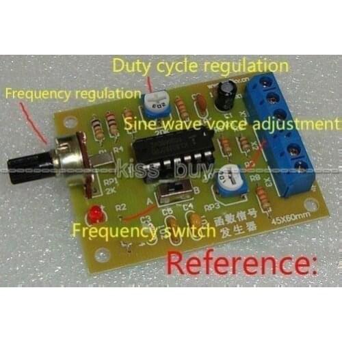 DC 12V ICL8038 Function Signal Generator Module Square Triangle Sine Wave Output