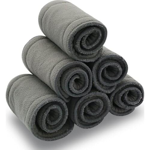 Baby Bamboo Charcoal Insert Four Floors Absorption of Odor Reusable Ecological Diaper Insert Washable Swimming Diaper Liner
