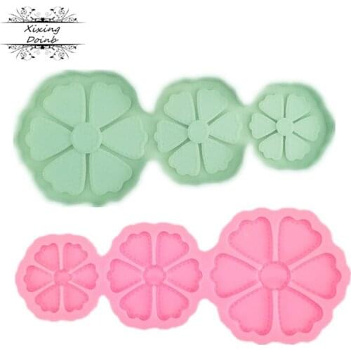 DIY Six leaf grass shape silicone mold chocolate cake decoration mold kitchen baking supplies drop glue clay decoration tools