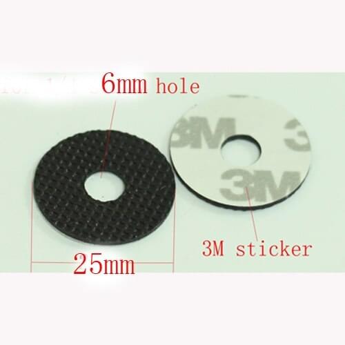 Two 25mm Rubber Washer with 6mm Hole and 3M adhesive for Tripod / Bracket/5D2 (pack of Two)