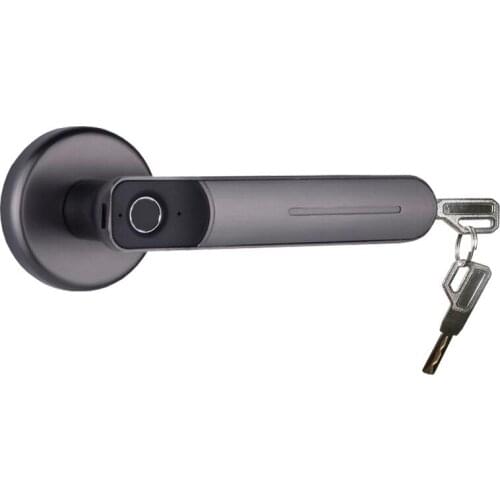 Indoor door fingerprint lock wooden door intelligent lock battery normally open function mode with key spherical lock electronic