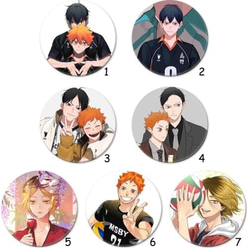Haikyuu!! New Arrival Japan Anime Brooches Badge Bag Pendant School Volleyball Boys Cosplay Backpack Clothes Dropshipping