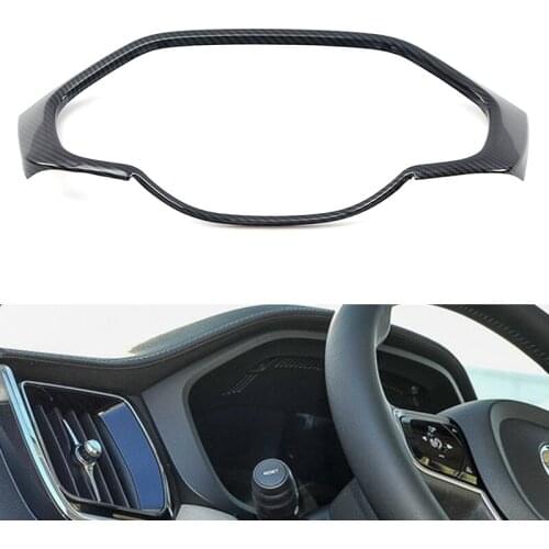 Chrome For Volvo XC60 2018 2019 Dashboard Trim Center Instrument Panel Cover Frame Decorative ABS Trim