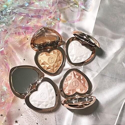 HUDAMOJI Mixed Color Crystal Highlighter Facial Bronzers Powder Palette Professional Illuminator Face Makeup