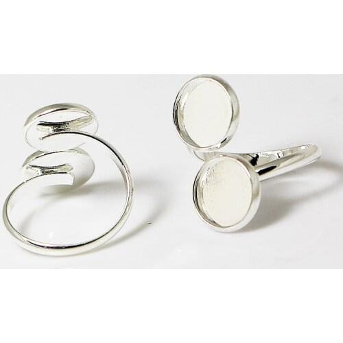 Beadsnice Ring Setting Jewelry Brass Finger Ring Base Ring for Women Blank Round 12mm for DIY Accessory Making ID26996