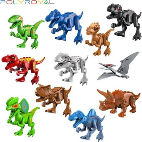 Dinosaur Building Blocks Ridgeback Tyrannosaurus rex Triceratops Pteranodon Raptors Jurassic park toys for childrens party gift
