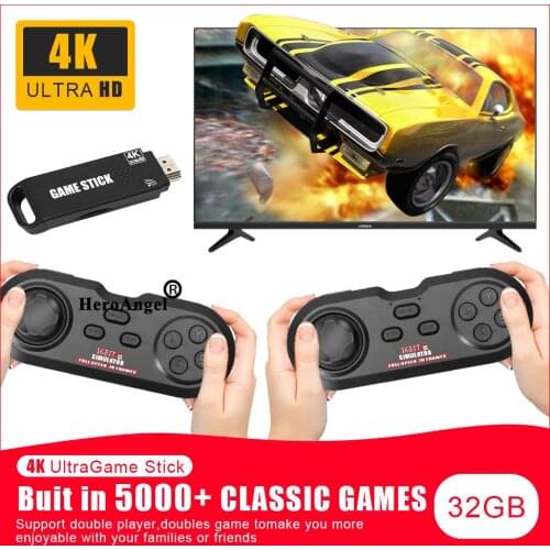 New USB Video Game Console Built in 5000+ Classic Games 2.4G Wireless Handheld TV Video Controller 4K HD Retro Game Gamepad