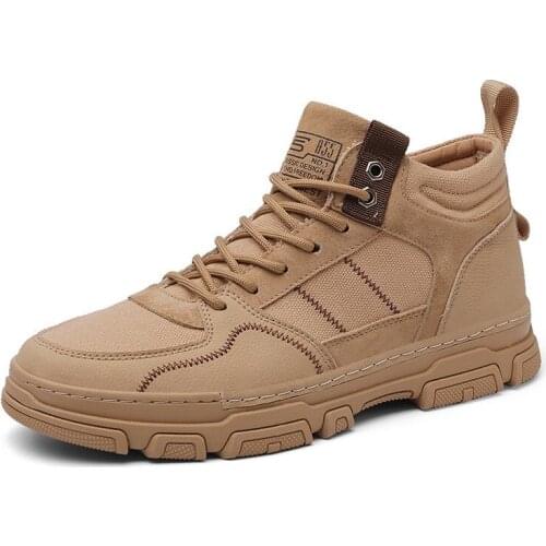 2021 New Male Martin Boots High-top Retro Tooling Boots Fashion Casual Boots British Style Personality Thick-soled Mens Shoes