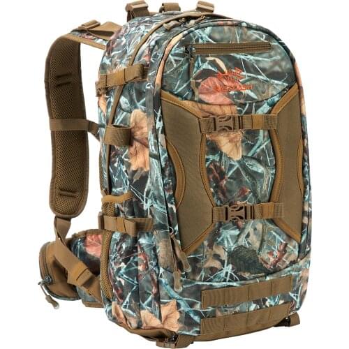 Bassdash Hunting Backpack with Bow Rifle Holder Removable Waist Belt Rain Cover Camo Hunting Pack HP01