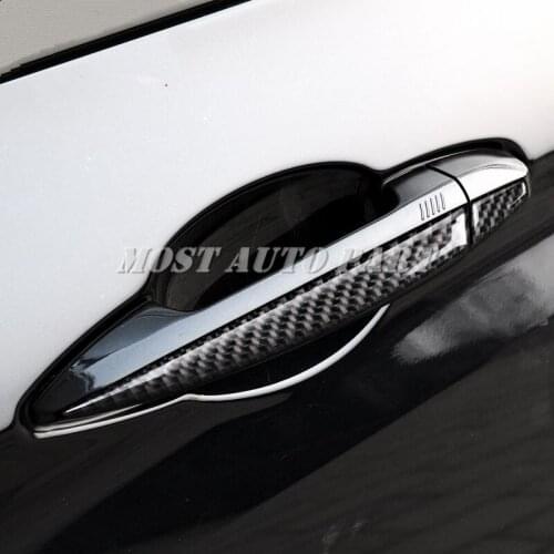 Carbon Fiber Exterior Car Door Handle Trim Cover For BMW X1 F48 X2 F39 2016-2019 Car Decoration Car Accesories Interior